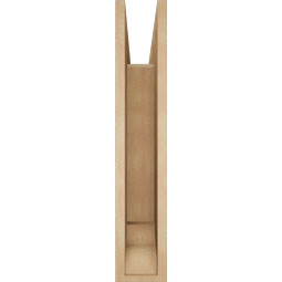 Ekena Millwork - BKTUR055X26X30MRC01RCPR - Timberthane Faux Wood Merced Style Bracket, Traditional Ends, 5 1/2"W x 26"D x 30"H, Primed Tan