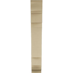 Ekena Millwork - BKTUR055X26X38MRC01RCPR - Timberthane Faux Wood Merced Style Bracket, Traditional Ends, 5 1/2"W x 26"D x 38"H, Primed Tan
