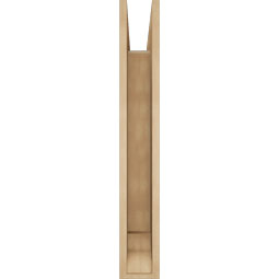 Ekena Millwork - BKTUR055X26X38MRC01RCPR - Timberthane Faux Wood Merced Style Bracket, Traditional Ends, 5 1/2"W x 26"D x 38"H, Primed Tan