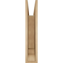 Ekena Millwork - BKTUR055X28X28MRC01RCPR - Timberthane Faux Wood Merced Style Bracket, Traditional Ends, 5 1/2"W x 28"D x 28"H, Primed Tan