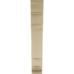 Ekena Millwork - BKTUR055X28X36MRC01RCPR - Timberthane Faux Wood Merced Style Bracket, Traditional Ends, 5 1/2"W x 28"D x 36"H, Primed Tan