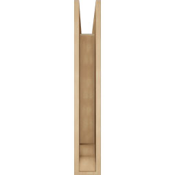 Ekena Millwork - BKTUR055X28X36MRC01RCPR - Timberthane Faux Wood Merced Style Bracket, Traditional Ends, 5 1/2"W x 28"D x 36"H, Primed Tan