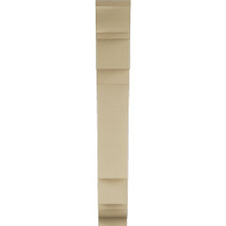 Ekena Millwork - BKTUR055X28X40MRC01RCPR - Timberthane Faux Wood Merced Style Bracket, Traditional Ends, 5 1/2"W x 28"D x 40"H, Primed Tan