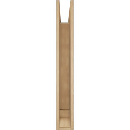 Ekena Millwork - BKTUR055X28X40MRC01RCPR - Timberthane Faux Wood Merced Style Bracket, Traditional Ends, 5 1/2"W x 28"D x 40"H, Primed Tan