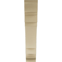 Ekena Millwork - BKTUR055X30X30MRC01RCPR - Timberthane Faux Wood Merced Style Bracket, Traditional Ends, 5 1/2"W x 30"D x 30"H, Primed Tan