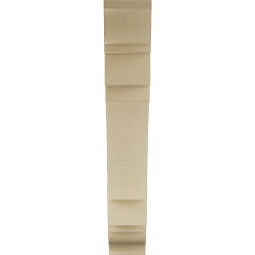 Ekena Millwork - BKTUR055X30X34MRC01RCPR - Timberthane Faux Wood Merced Style Bracket, Traditional Ends, 5 1/2"W x 30"D x 34"H, Primed Tan