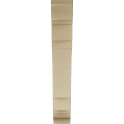 Ekena Millwork - BKTUR055X30X36MRC01RCPR - Timberthane Faux Wood Merced Style Bracket, Traditional Ends, 5 1/2"W x 30"D x 36"H, Primed Tan