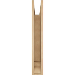 Ekena Millwork - BKTUR055X30X36MRC01RCPR - Timberthane Faux Wood Merced Style Bracket, Traditional Ends, 5 1/2"W x 30"D x 36"H, Primed Tan