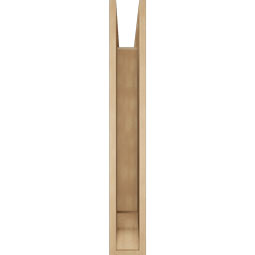 Ekena Millwork - BKTUR055X30X38MRC01RCPR - Timberthane Faux Wood Merced Style Bracket, Traditional Ends, 5 1/2"W x 30"D x 38"H, Primed Tan