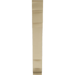 Ekena Millwork - BKTUR055X30X42MRC01RCPR - Timberthane Faux Wood Merced Style Bracket, Traditional Ends, 5 1/2"W x 30"D x 42"H, Primed Tan