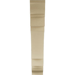 Ekena Millwork - BKTUR055X32X32MRC01RCPR - Timberthane Faux Wood Merced Style Bracket, Traditional Ends, 5 1/2"W x 32"D x 32"H, Primed Tan