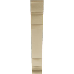 Ekena Millwork - BKTUR055X32X36MRC01RCPR - Timberthane Faux Wood Merced Style Bracket, Traditional Ends, 5 1/2"W x 32"D x 36"H, Primed Tan