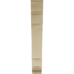 Ekena Millwork - BKTUR055X32X38MRC01RCPR - Timberthane Faux Wood Merced Style Bracket, Traditional Ends, 5 1/2"W x 32"D x 38"H, Primed Tan