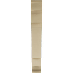 Ekena Millwork - BKTUR055X32X40MRC01RCPR - Timberthane Faux Wood Merced Style Bracket, Traditional Ends, 5 1/2"W x 32"D x 40"H, Primed Tan
