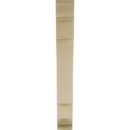 Ekena Millwork - BKTUR055X32X44MRC01RCPR - Timberthane Faux Wood Merced Style Bracket, Traditional Ends, 5 1/2"W x 32"D x 44"H, Primed Tan