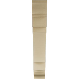 Ekena Millwork - BKTUR055X34X34MRC01RCPR - Timberthane Faux Wood Merced Style Bracket, Traditional Ends, 5 1/2"W x 34"D x 34"H, Primed Tan
