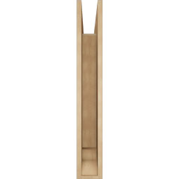 Ekena Millwork - BKTUR055X34X38MRC01RCPR - Timberthane Faux Wood Merced Style Bracket, Traditional Ends, 5 1/2"W x 34"D x 38"H, Primed Tan