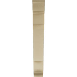 Ekena Millwork - BKTUR055X34X40MRC01RCPR - Timberthane Faux Wood Merced Style Bracket, Traditional Ends, 5 1/2"W x 34"D x 40"H, Primed Tan