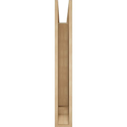 Ekena Millwork - BKTUR055X34X40MRC01RCPR - Timberthane Faux Wood Merced Style Bracket, Traditional Ends, 5 1/2"W x 34"D x 40"H, Primed Tan