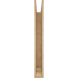 Ekena Millwork - BKTUR055X34X46MRC01RCPR - Timberthane Faux Wood Merced Style Bracket, Traditional Ends, 5 1/2"W x 34"D x 46"H, Primed Tan
