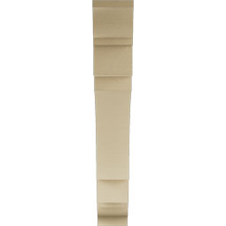 Ekena Millwork - BKTUR055X36X36MRC01RCPR - Timberthane Faux Wood Merced Style Bracket, Traditional Ends, 5 1/2"W x 36"D x 36"H, Primed Tan