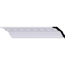 Ekena Millwork - MLD02X03X04VA - Endurathane Modern Valeriano Rope Crown Moulding, 2 3/4"H x 3"P x 4 1/2"F x 94 1/2"L, (1 7/8" Repeat), Factory Primed
