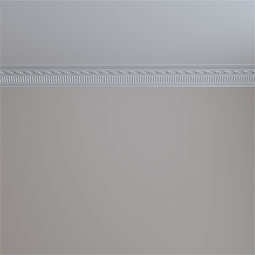 Ekena Millwork - MLD02X03X04VA - Endurathane Modern Valeriano Rope Crown Moulding, 2 3/4"H x 3"P x 4 1/2"F x 94 1/2"L, (1 7/8" Repeat), Factory Primed
