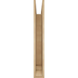 Ekena Millwork - BKTUR055X36X40MRC01RCPR - Timberthane Faux Wood Merced Style Bracket, Traditional Ends, 5 1/2"W x 36"D x 40"H, Primed Tan