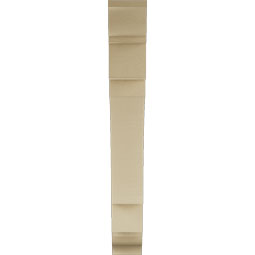 Ekena Millwork - BKTUR055X36X42MRC01RCPR - Timberthane Faux Wood Merced Style Bracket, Traditional Ends, 5 1/2"W x 36"D x 42"H, Primed Tan
