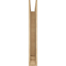 Ekena Millwork - BKTUR055X36X42MRC01RCPR - Timberthane Faux Wood Merced Style Bracket, Traditional Ends, 5 1/2"W x 36"D x 42"H, Primed Tan