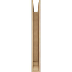 Ekena Millwork - BKTUR055X36X44MRC01RCPR - Timberthane Faux Wood Merced Style Bracket, Traditional Ends, 5 1/2"W x 36"D x 44"H, Primed Tan