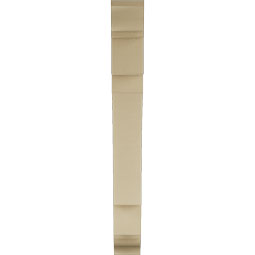 Ekena Millwork - BKTUR055X36X48MRC01RCPR - Timberthane Faux Wood Merced Style Bracket, Traditional Ends, 5 1/2"W x 36"D x 48"H, Primed Tan