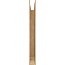 Ekena Millwork - BKTUR055X36X48MRC01RCPR - Timberthane Faux Wood Merced Style Bracket, Traditional Ends, 5 1/2"W x 36"D x 48"H, Primed Tan