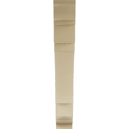 Ekena Millwork - BKTUR055X38X38MRC01RCPR - Timberthane Faux Wood Merced Style Bracket, Traditional Ends, 5 1/2"W x 38"D x 38"H, Primed Tan