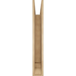 Ekena Millwork - BKTUR055X38X38MRC01RCPR - Timberthane Faux Wood Merced Style Bracket, Traditional Ends, 5 1/2"W x 38"D x 38"H, Primed Tan