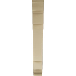 Ekena Millwork - BKTUR055X38X42MRC01RCPR - Timberthane Faux Wood Merced Style Bracket, Traditional Ends, 5 1/2"W x 38"D x 42"H, Primed Tan