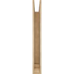 Ekena Millwork - BKTUR055X38X46MRC01RCPR - Timberthane Faux Wood Merced Style Bracket, Traditional Ends, 5 1/2"W x 38"D x 46"H, Primed Tan