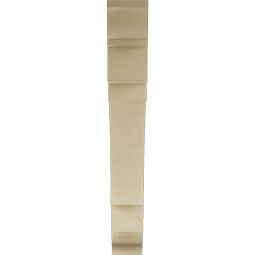 Ekena Millwork - BKTUR055X40X40MRC01RCPR - Timberthane Faux Wood Merced Style Bracket, Traditional Ends, 5 1/2"W x 40"D x 40"H, Primed Tan