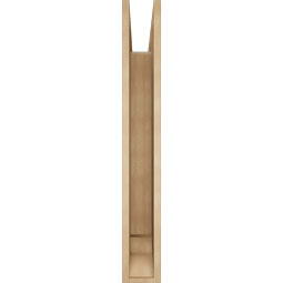 Ekena Millwork - BKTUR055X40X40MRC01RCPR - Timberthane Faux Wood Merced Style Bracket, Traditional Ends, 5 1/2"W x 40"D x 40"H, Primed Tan