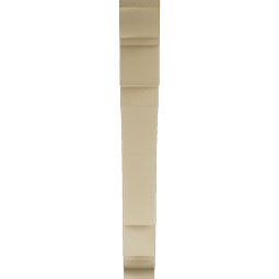 Ekena Millwork - BKTUR055X40X44MRC01RCPR - Timberthane Faux Wood Merced Style Bracket, Traditional Ends, 5 1/2"W x 40"D x 44"H, Primed Tan