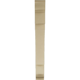 Ekena Millwork - BKTUR055X40X48MRC01RCPR - Timberthane Faux Wood Merced Style Bracket, Traditional Ends, 5 1/2"W x 40"D x 48"H, Primed Tan