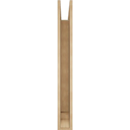 Ekena Millwork - BKTUR055X40X48MRC01RCPR - Timberthane Faux Wood Merced Style Bracket, Traditional Ends, 5 1/2"W x 40"D x 48"H, Primed Tan
