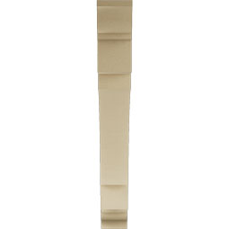 Ekena Millwork - BKTUR055X42X42MRC01RCPR - Timberthane Faux Wood Merced Style Bracket, Traditional Ends, 5 1/2"W x 42"D x 42"H, Primed Tan