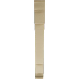 Ekena Millwork - BKTUR055X42X48MRC01RCPR - Timberthane Faux Wood Merced Style Bracket, Traditional Ends, 5 1/2"W x 42"D x 48"H, Primed Tan