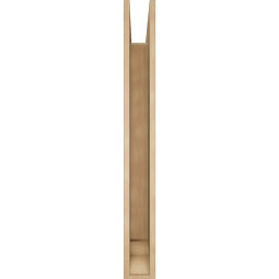 Ekena Millwork - BKTUR055X42X48MRC01RCPR - Timberthane Faux Wood Merced Style Bracket, Traditional Ends, 5 1/2"W x 42"D x 48"H, Primed Tan
