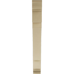 Ekena Millwork - BKTUR055X44X48MRC01RCPR - Timberthane Faux Wood Merced Style Bracket, Traditional Ends, 5 1/2"W x 44"D x 48"H, Primed Tan