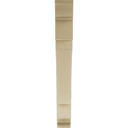 Ekena Millwork - BKTUR055X46X46MRC01RCPR - Timberthane Faux Wood Merced Style Bracket, Traditional Ends, 5 1/2"W x 46"D x 46"H, Primed Tan