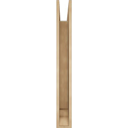 Ekena Millwork - BKTUR055X46X46MRC01RCPR - Timberthane Faux Wood Merced Style Bracket, Traditional Ends, 5 1/2"W x 46"D x 46"H, Primed Tan