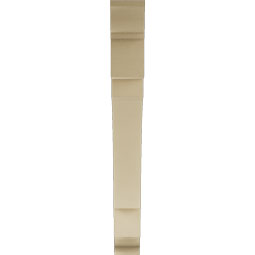 Ekena Millwork - BKTUR055X48X48MRC01RCPR - Timberthane Faux Wood Merced Style Bracket, Traditional Ends, 5 1/2"W x 48"D x 48"H, Primed Tan