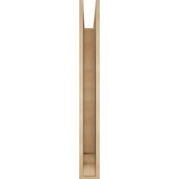 Ekena Millwork - BKTUR055X48X48MRC01RCPR - Timberthane Faux Wood Merced Style Bracket, Traditional Ends, 5 1/2"W x 48"D x 48"H, Primed Tan